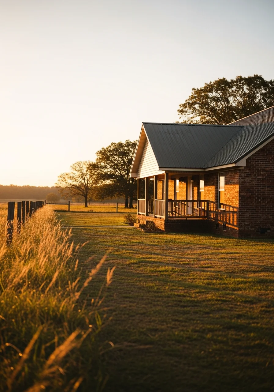 Leake County rural property with traditional home and open landscape.