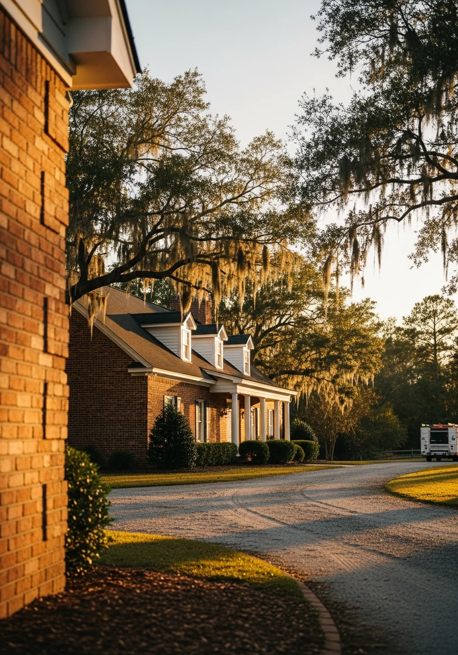 Neshoba County property with traditional architecture and surrounding landscape.